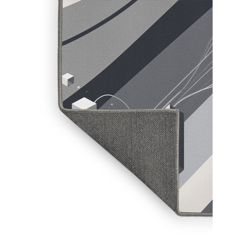 Tapis gris moelleux doux et moelleux Snediker, 5 x 8