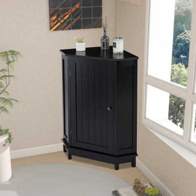 Armoire de coin de rangement de salle de bain 31,2 "H avec tablettes