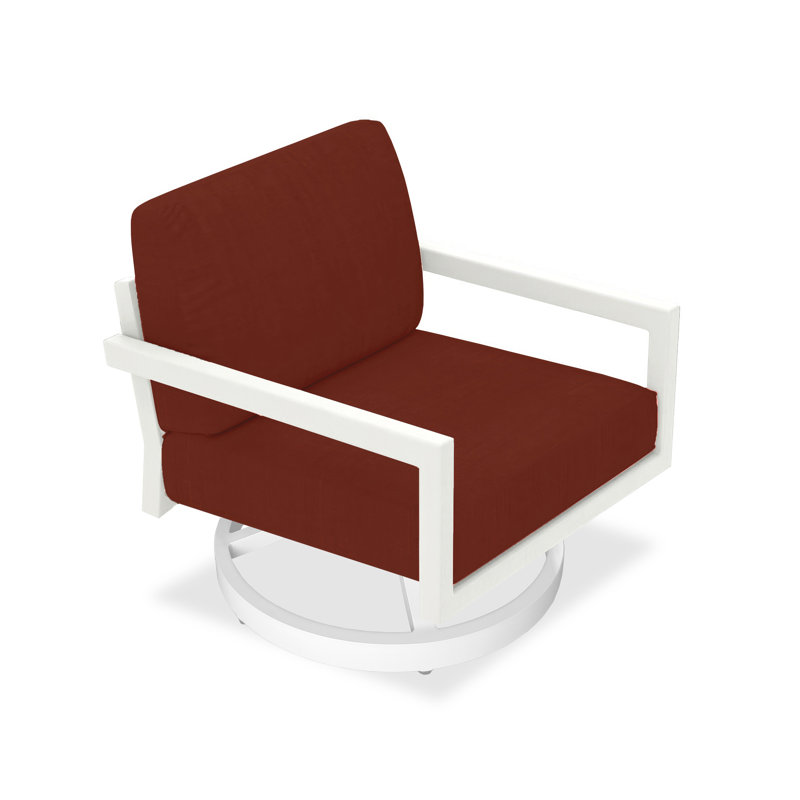 Pacifica Outdoor Rocker Chair, White, Cast Silver Sunbrella®