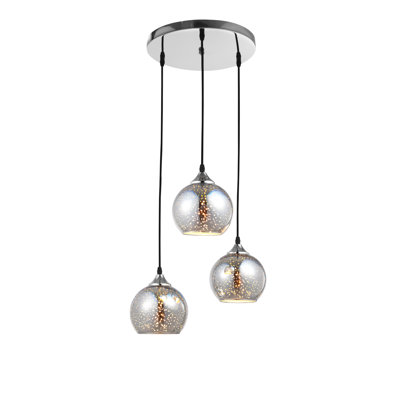 Bennett 3 - Light Chrome Cluster Pendant