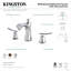 Kingston Brass Jamestown Two-Handle 3-Hole Deck Mount Widespread Bathroom Faucet with Retail Pop-Up Drain-17531317