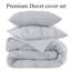 Pintuck Microfiber Duvet Cover Set with Pillowcases – Pleated Textured Bedding, Soft Luxury Quilt Cover, Breathable All-Season Comforter Cover, Modern Hotel Style Bed Set-123796613-123796609