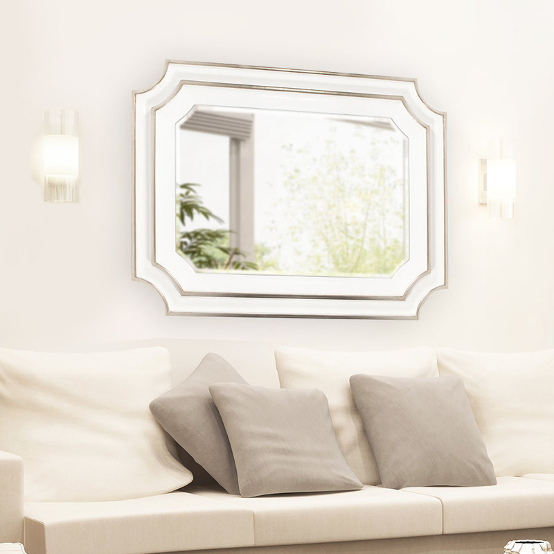 36" Accent Mirror, White
