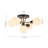 5 - Light Linear Black And Gold Sputnik Glass Globe Semi Flush Mount-33007721