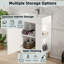 Meuble-lavabo autoportant blanc simple 21,6 po avec lavabo en céramique blanche, rangement ouvert, assemblage facile, pour les petites salles de bain-129691261-129691257