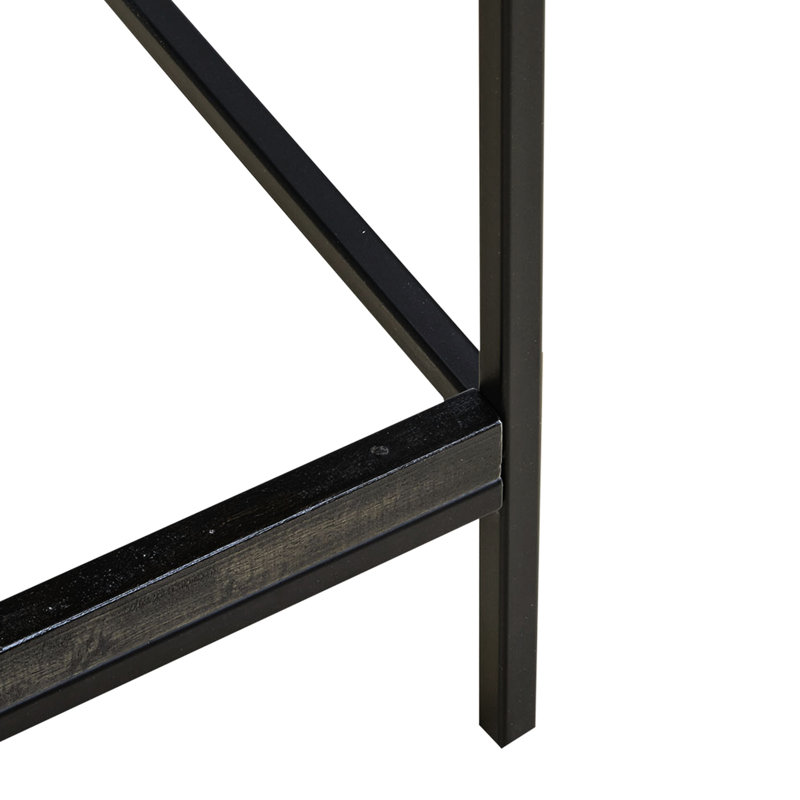 Tabouret de comptoir 24 po, métal noir / bois, aucune différence de coussin, capacité de poids de 300 lb, modèle Synergy métal / bois requis pour l'assemblage, coussin de charge de 300 lb,