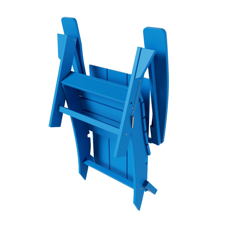 Chaise Adirondack pliante en plastique PEHD Joubert, Bleu pacifique