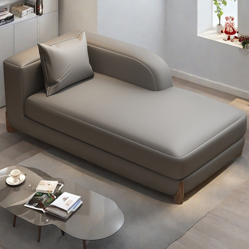 Fauteuil inclinable en similicuir de luxe léger, Gris, Orienté à gauche (vu de face)