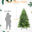 Arbre de Noël 9 pi avec 2435 PE mixtes et pointes, conception à charnières pour un assemblage rapide, support en métal robuste, décoration classique Pe +, support