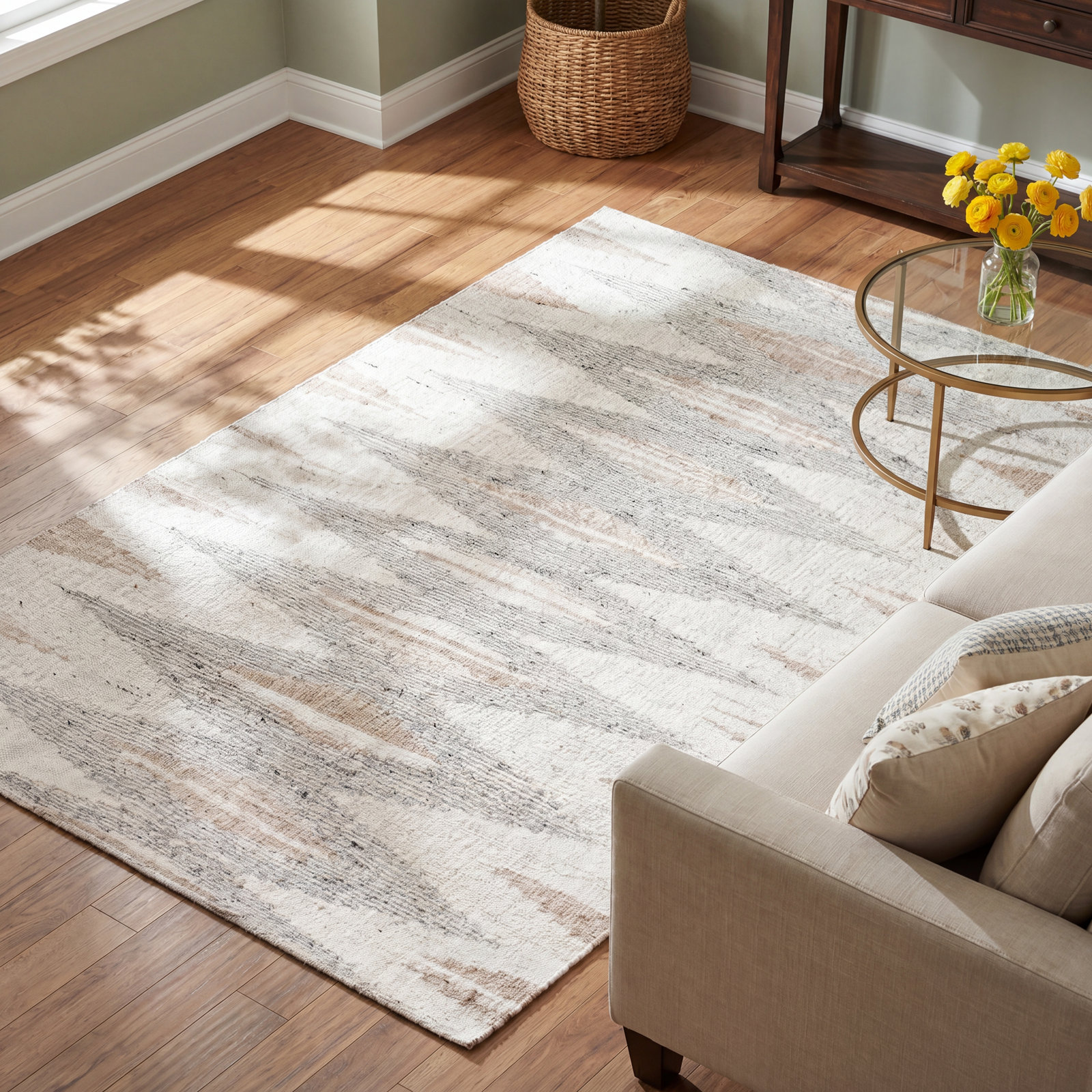 Homer Handmade Rug, Rectangle 5' x 7'6"