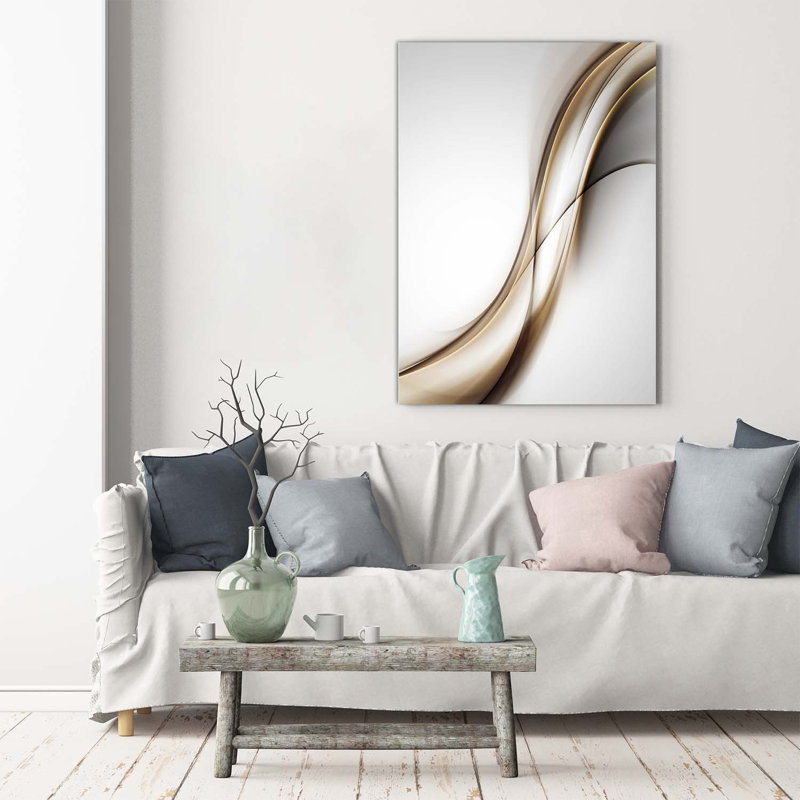Brown Wave - Wrapped Canvas Print