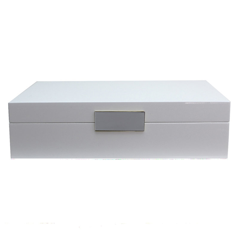 Jewelry Box, White/Silver