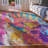 Abstract Aurora Bloom Multi Modern Abstract Area Rug-2087220595