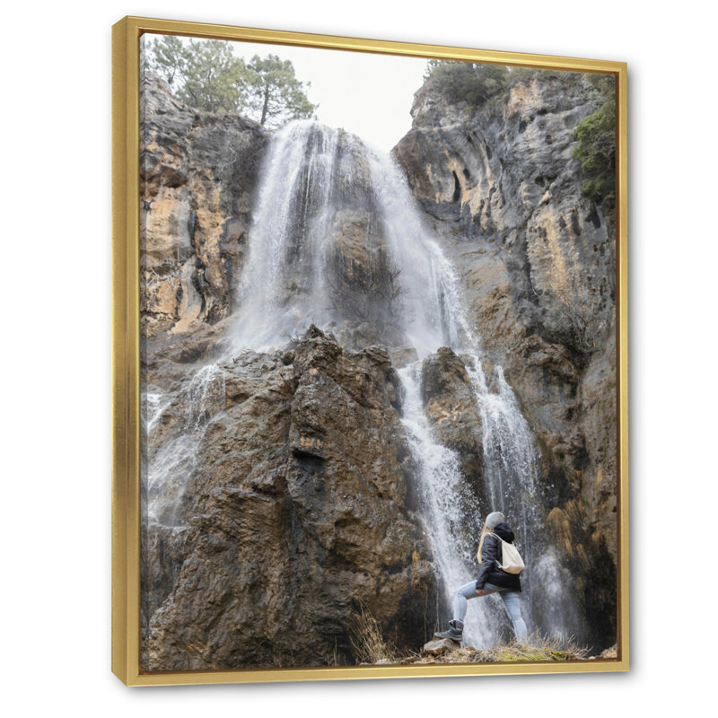 Mountain Trails Harmony IV sur toile, H 32 po x l 16 po x P 1 po, Cadre flottant doré