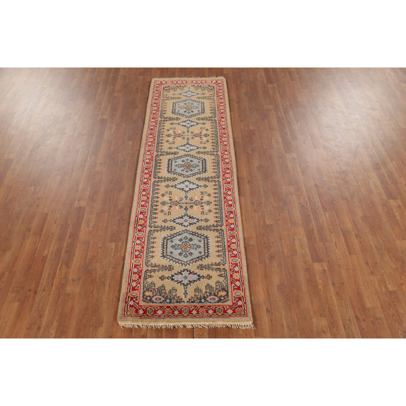 Handmade Wool Traditional Oriental Runner Rug 3x8