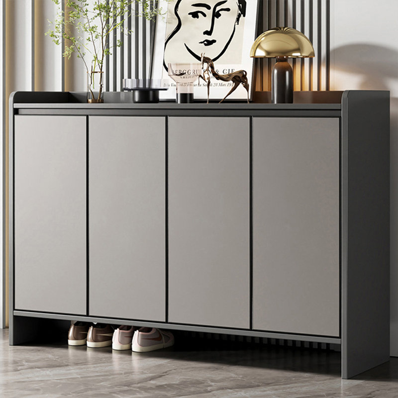 Rangement pour chaussures en alliage d'aluminium gris et gris foncé