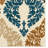 Altagracia Geometric Damask Ivory and Blue Soft Low Pile Area Rug-576641227