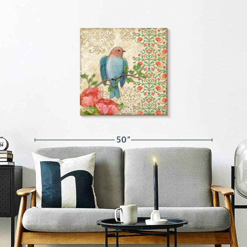 Brampt Blossoming Birds III, 24" H x 24" W