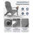 Weather-Resistant Foldable Outdoor Adirondack Chair，Gray-123030548