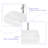 19"X15" White Ceramic Rectangular Vessel Bathroom Sink-99078103