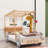 Wooden Car-Shaped Platform Bed with Pillows-1575108254