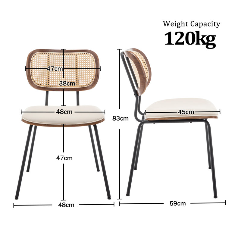 Basilina Upholstered Dining Chair, Beige