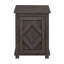 Table de chevet traditionnelle rustique avec tablette de rangement réglable au fini brun