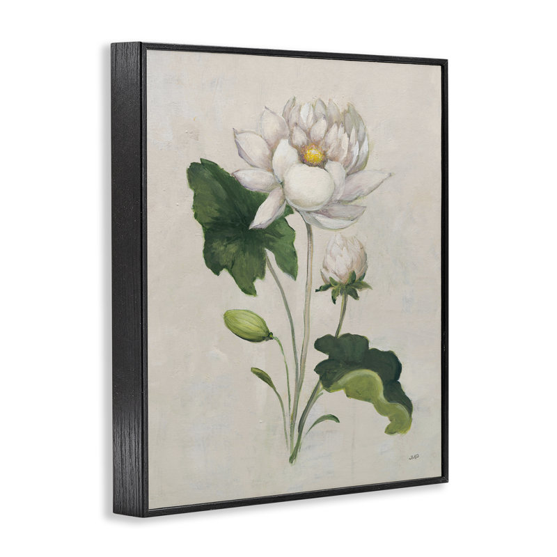  Estampe numérique gracieuse et bourgeonnante par Julia Purinton, H 30 po x l 24 po, Giclée encadrée noir minuit