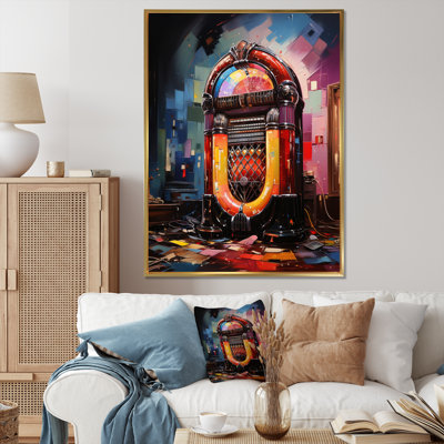 Impression sur toile Jukeboxe Groove Gallery Pointillism - Entertainment