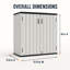 Armoire de rangement extérieure horizontale résistante aux intempéries de 278 gallons avec panneaux multiparois