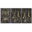 Cosmic Downpour - Ensemble de 3 cadres flottants sur toile-97754360-97754361