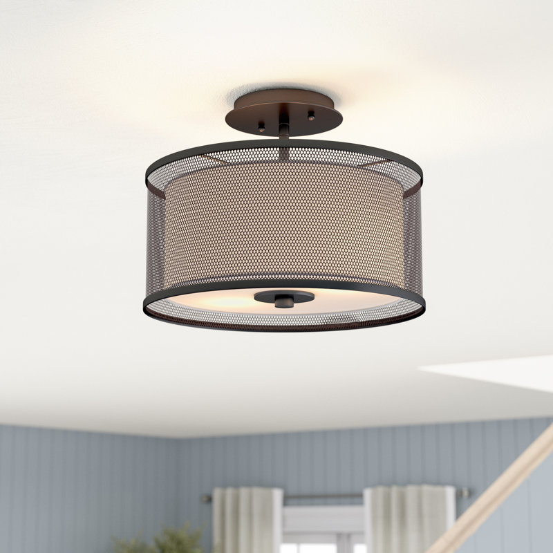 Etosha Fabric Semi Flush Mount