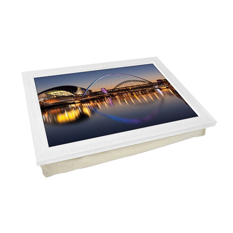 Angelie Wood Tray, White