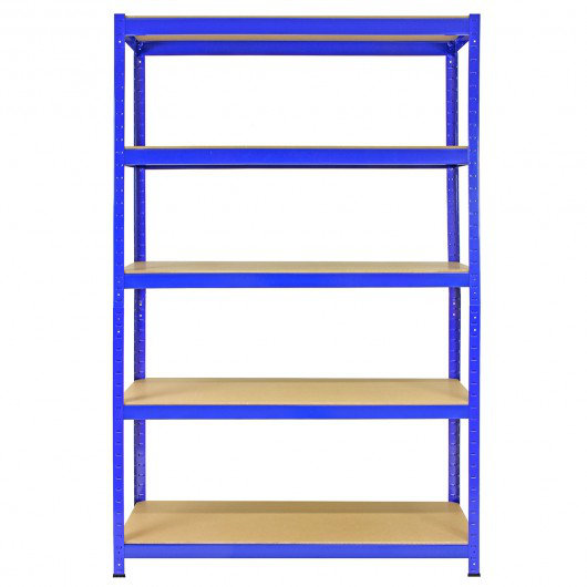 Height -Adjustable Shelving Unit, Blue, 180cm H x 120cm W x 45cm D
