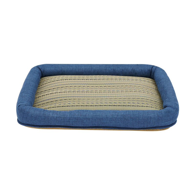 Lit pour animal de compagnie, lit pour animal de compagnie Natural Rush Grass, tapis rafraîchissant pour chien et chat avec base antidérapante et support pour articulations
