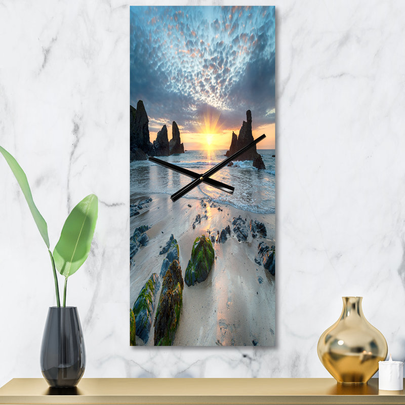 Magnifique horloge murale moderne Porthcothan Bay, Grand