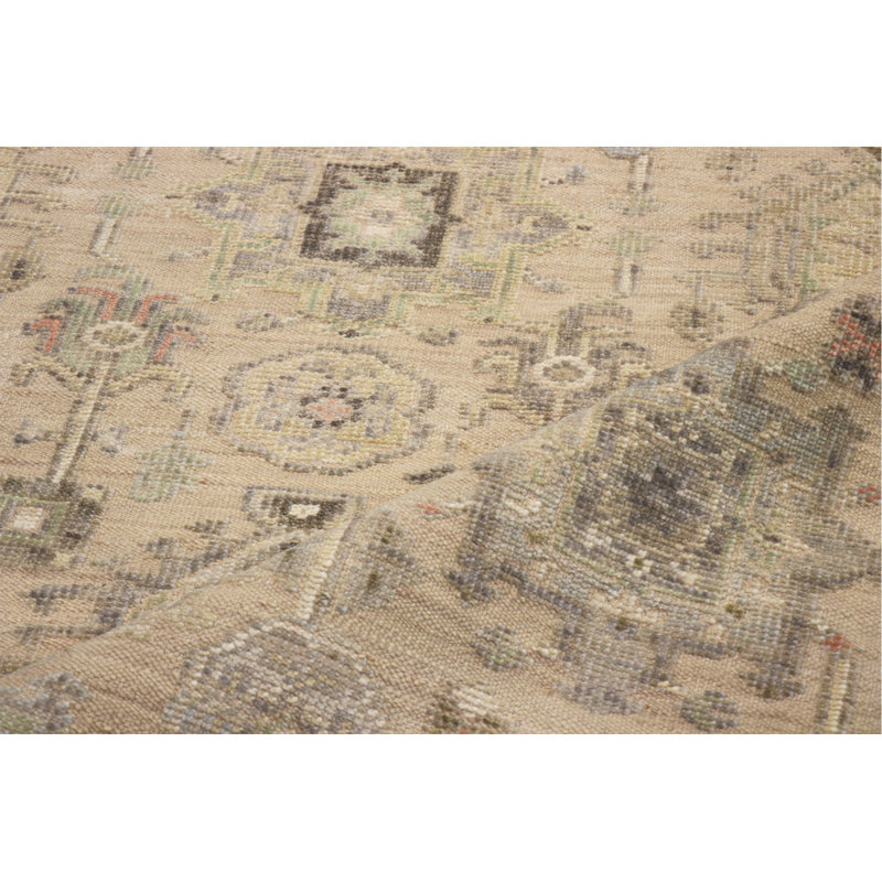 Tapis crème en laine Oushak