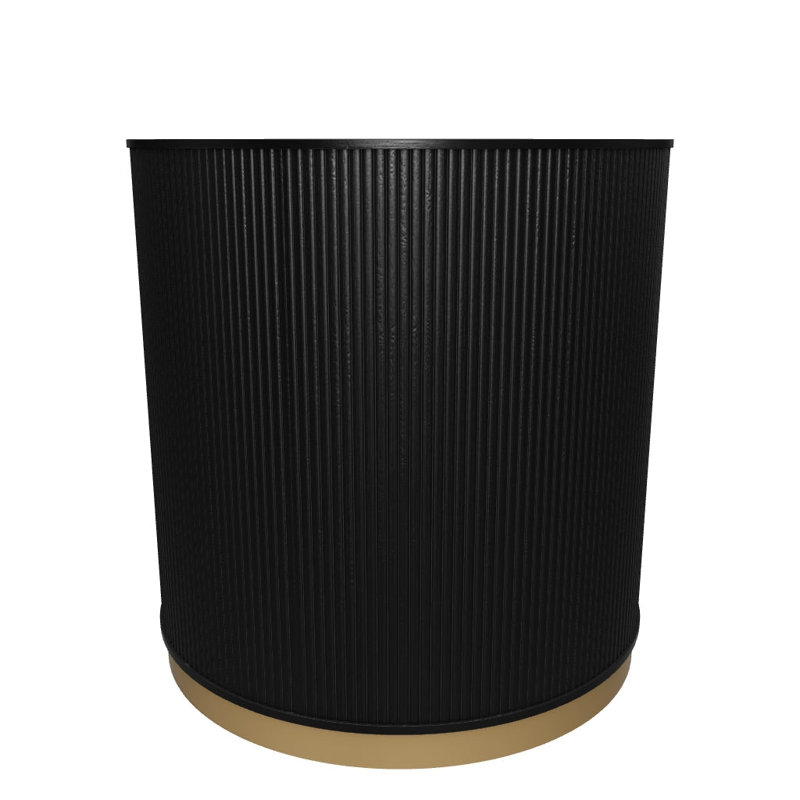 KALLA Solid Wood End Table, Black