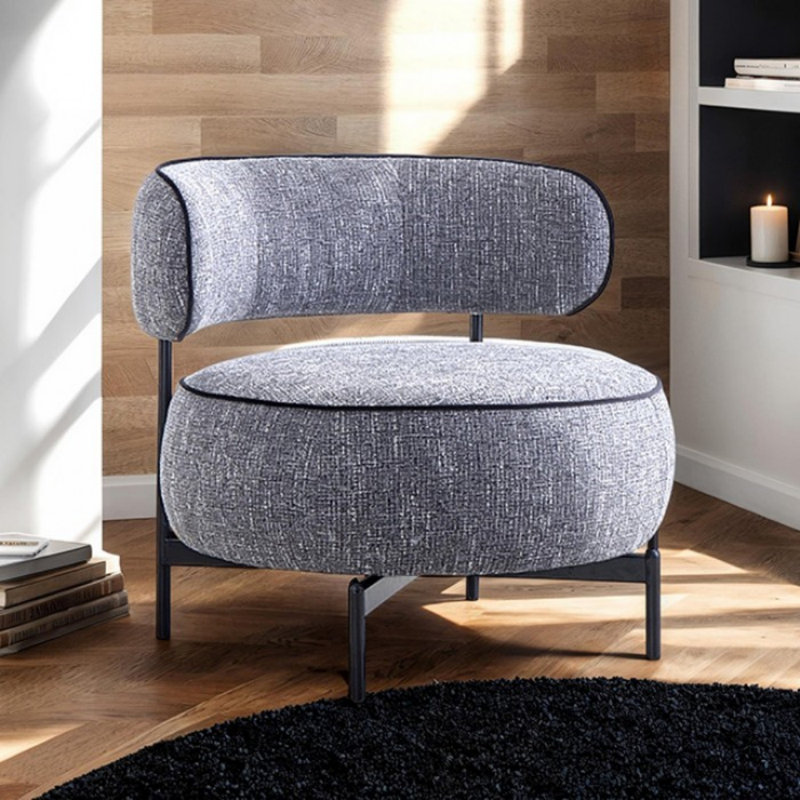 Mullins Swivel Chair, Black/Dark Gray