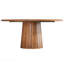 Table de conférence 55,11 "ovale en bois brun rustique, salle de réunion pour 6 personnes