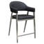 Ensemble de deux chaises Adele en similicuir noir avec pieds en acier inoxydable brossé Adele-48521867