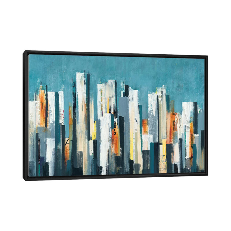 «Urban Play», impression sur toile, H 18 po x l 26 po x P 1,5 po, Toile avec cadre flottant noir, Pas de tapis
