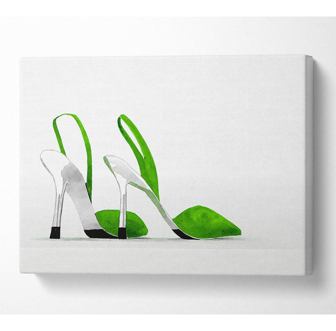 Schuhe aus Limette - Kunstdrucke auf Leinwand - Wrapped Canvas