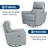 Power Recliner Chair, Swivel Nursery Rocker Reclining, Faux Leather Upholstered Sofa Chair with Charging Port-1018437244
