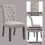 Ensemble de 2 chaises d'appoint en lin beige et finition grise