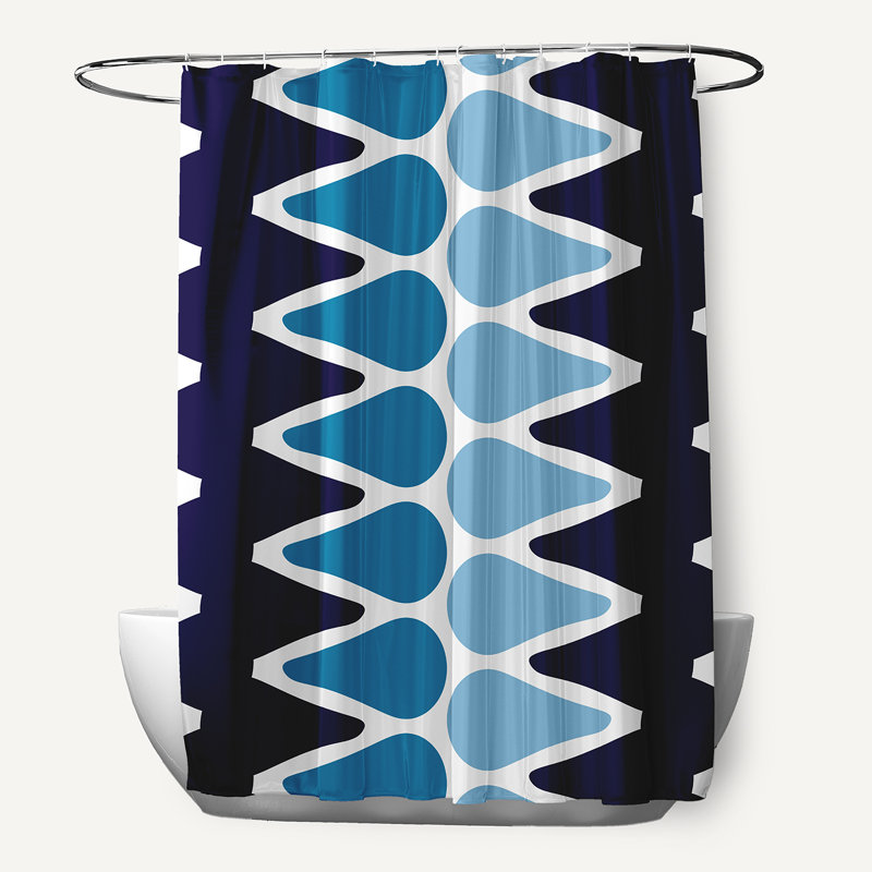 Rideau de douche Ferrier, Bleu marine / Bleu clair