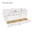 Cadre de lit d'angle en L avec tiroir, bibliothèque, éclairage vers le bas à DEL et port USB pour petite pièce, chambre à coucher, chambre d'amis-73328429