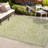 Massimo Bohemian Medallion Textured Weave Green/Cream Indoor/Outdoor Rug-1171382048