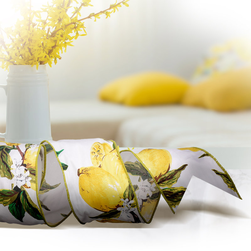Ruban citron et feuille