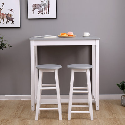 Gibrilla 2 - Person Pine Solid Wood Dining Set
